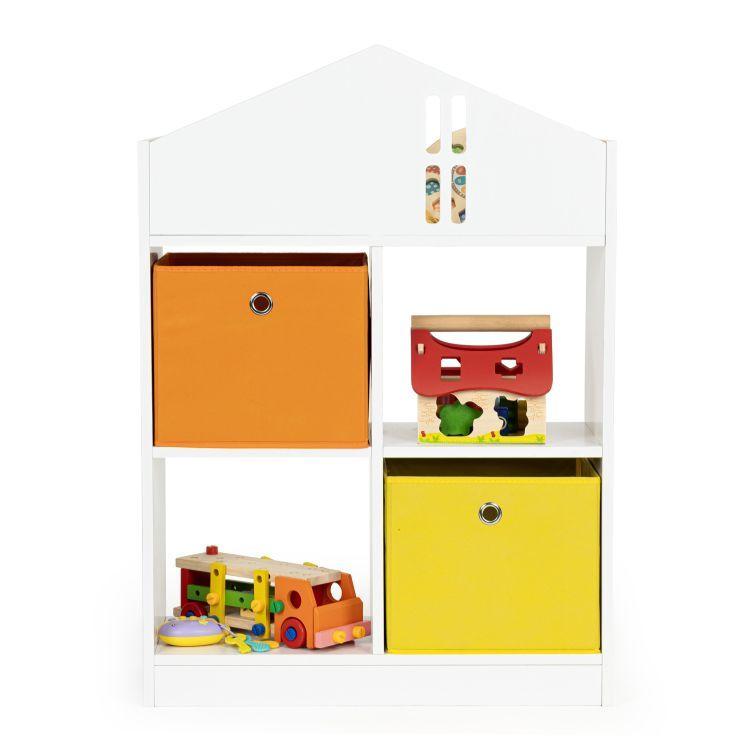 Ecotoys boekenkast met 2 mandjes - speelgoedkast 6 vakken -, Ophalen of Verzenden, Nieuw